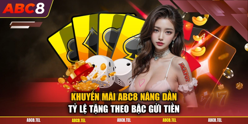 Khuyến mãi ABC8 nâng dần tỷ lệ tặng theo bậc gửi tiền