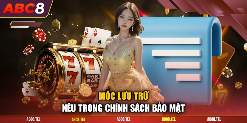 Mốc lưu trữ nêu trong chính sách bảo mật